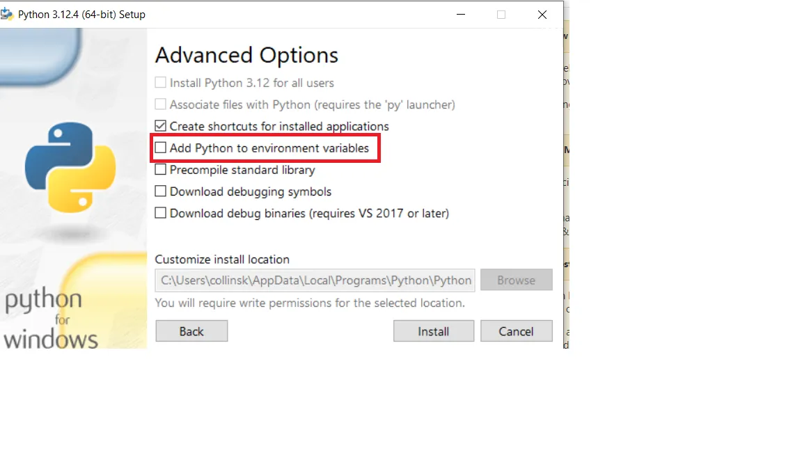 Add to PATH Python Windows