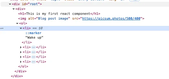 First component root div preview