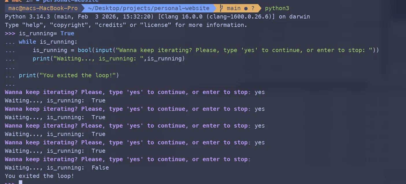 While Loop Example: input while loop