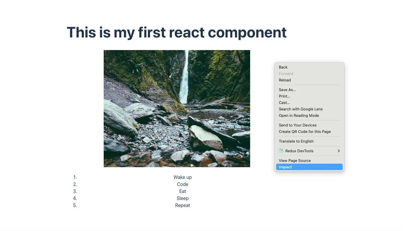First component preview