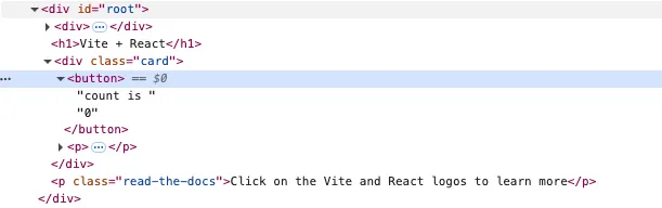 Inspect the Root Div
