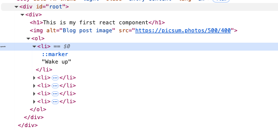 First component root div preview