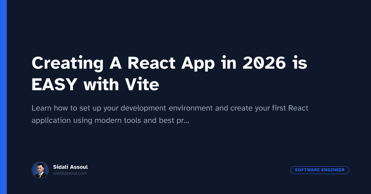 Creating A React App in 2026 is EASY with Vite