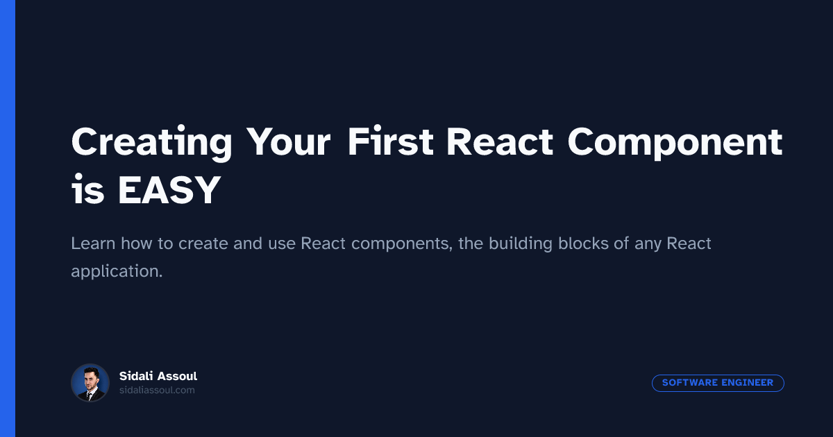 Creating Your First React Component is EASY