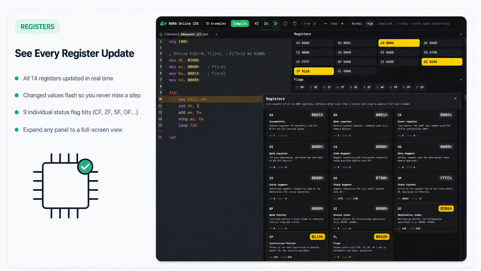 Register inspector