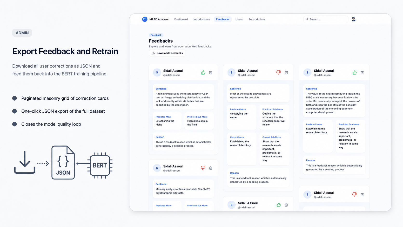 Export Feedback and Retrain