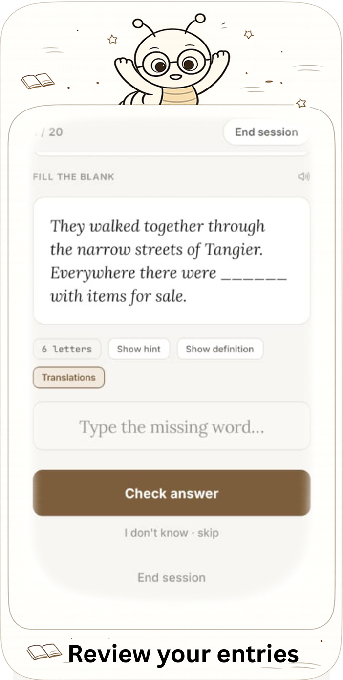 Review your words
